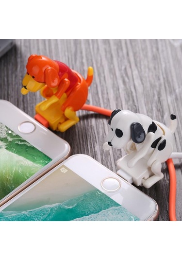 Turuncu Vaorlo Sevimli 'spor' Köpek Şarj Kablosu Mikro Tip-c Ios Desteği Veri İletimi Yüksek Kaliteli Usb Hızlı Şarj Kablosu For Type-c