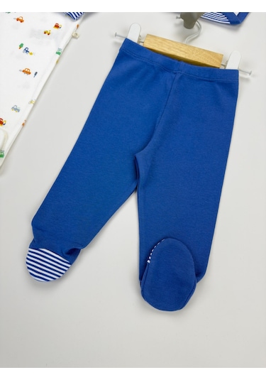 Sezgibaby Kale 4'lü Erkek Bebek Tulum Çoklu Set Mavi