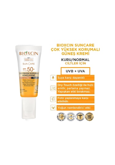 Bioxcin Sun Care Çok Yüksek Korumalı Kuru Ve Normal Ciltler İçin Güneş Kremi Spf 50+ 50 ML
