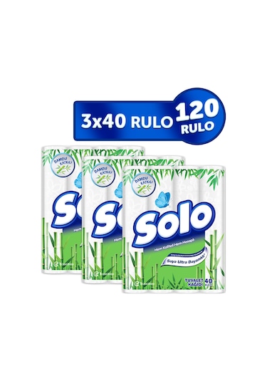 Solo Bambu Katkılı Ultra Dayanıklı Tuvalet Kağıdı 120’li