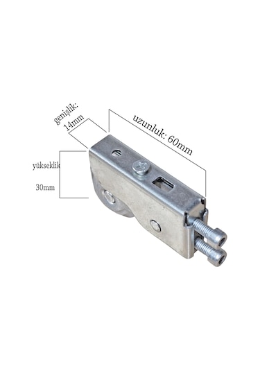 Küçük Vega Sürgülü Kapak Gardrop Tekerleği Makara Dolap Tekeri Seti Beyaz