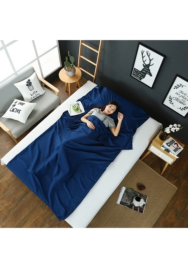 Pazly Leke Geçirmez Poliester Uyku Tulumu Astarı - 115x210cm, Taşıma Çantası, Çok Renkli Çok Renkli