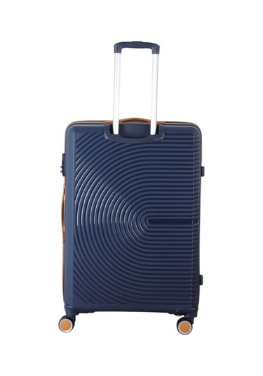 Mçs Bavul Büyük Ve Kabin 2li Set Kırılmaz Silikon Valiz V374 Laci/hardal Lacivert
