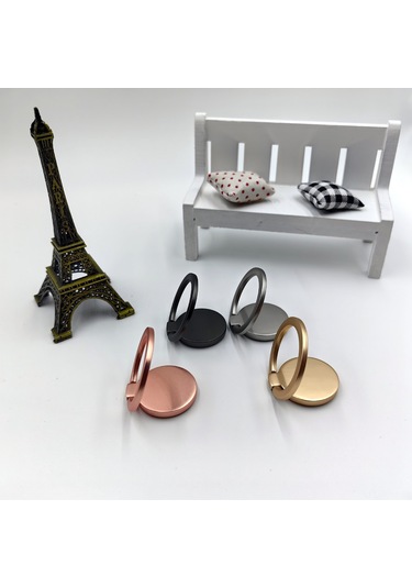 Suofeng Mükemmel Kalite Metal Zırh Çerçeve Telefon Tutucu, Ultra İnce Dairesel Tasarım, Logo Baskısı İçin Uygun, Parlak Siyah Renk