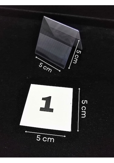 Şeffaf Etiket Pvc İsimlik Masa Numaraları Çift Yön 1-30 Arası Ayaklı Numaralar