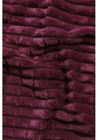 Merinos Modern Line 3 Parça Battaniye Seti - Mor