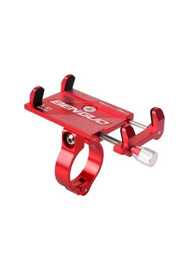 Motosiklet Gidon Alüminyum Alaşımlı Telefon Braketi Kırmızı Kırmızı