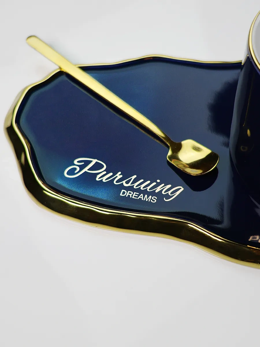 Lenardi Porselen Çay Ve Kahve Kupası, Tabaklı 250 Ml. 292795143 Mavi