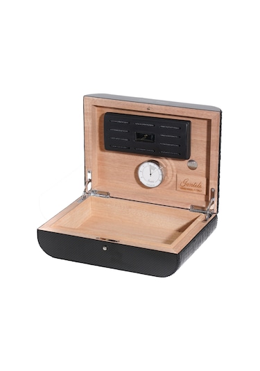 Gentili Emilio Siyah Karbon, Timsah Derisi Humidor 373054