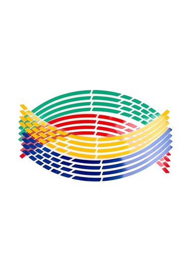 Motosiklet Jant Çıkartmaları Kişilik Tekerlekleri Modifiye Çıkartmalar Renkli Yeşil