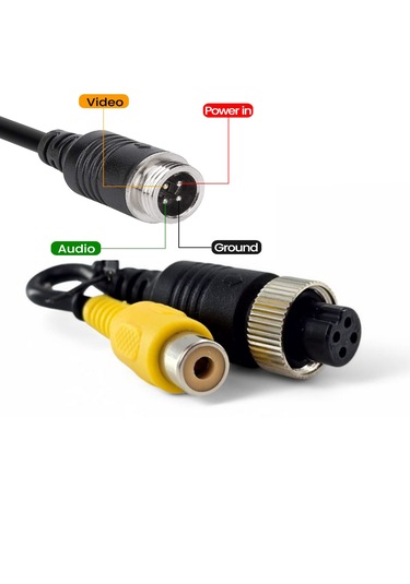 4 Pinli Dişi Konnektör Tekli Rca Dişi Soket Dönüştürücü 20 Cm.