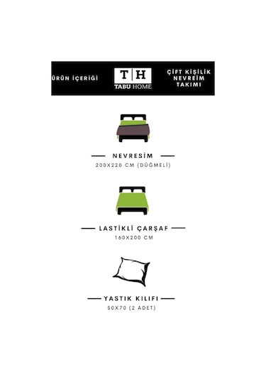 Tabu Home Çarşafı Lastikli Kapadokya Balon Çift Kişilik Nevresim Çok Renkli
