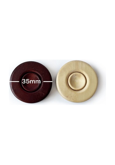 El Yapımı Şimşir Ahşap Tavla Pulu 35 MM