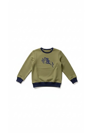 Coupon Çocuk Sweatshirt / Logo Baskılı Hardal