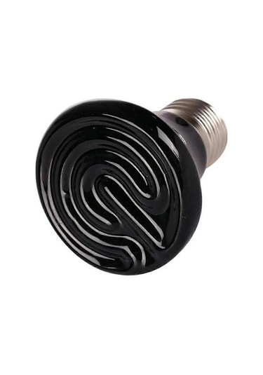 Ha 25 Watt Mini Sürüngen Isıtma Lambası 2'li Paket Kırmızı Seramik Isıtıcı Işıksız Siyah