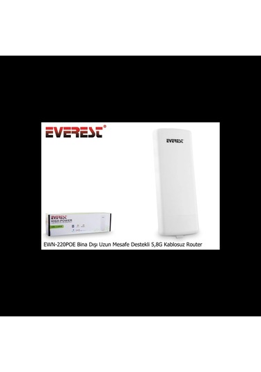 Everest Ewn-220poe, 300mbps, 5ghz Wifi, 10dbi Anten, 5km Menzil, Noktadan Noktaya, Dış Mekan, Access