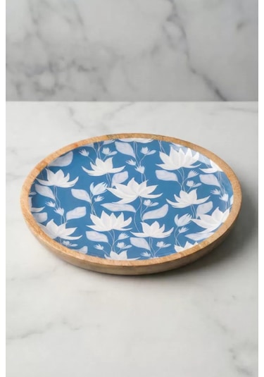 Mango Agacı Pasta Tabağı & Sunum Tabağı 20 Cm Desenli çok renkli