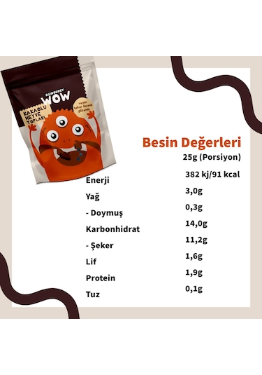 Rawberry Kids Kakaolu Şeker İlavesiz Toplar 8 x 50 G