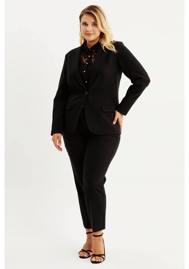 Astarlı Blazer Ceket - Siyah