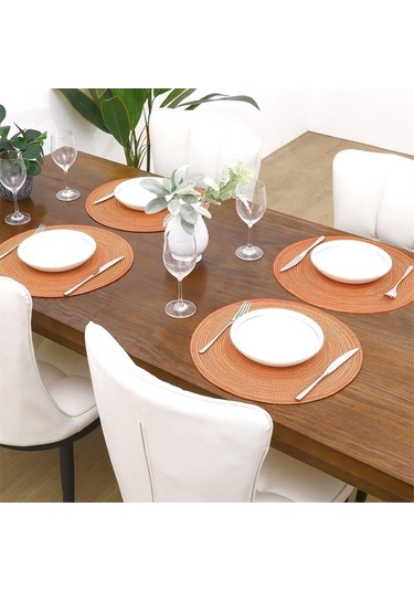 Ulzyvf Yuvarlak Yıkanabilir Servisi Servisi Örgülü İnç Diğer Amerikan Amerikan Adet 15 Ex Diğer