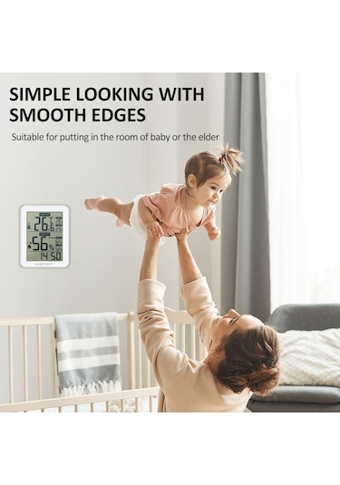 Springsun Habotest Mini Dijital Nem & Sıcaklık Ölçer İç Mekan Higrometre Termometre Ayaklık/asma