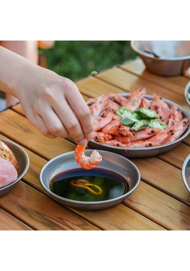 Dofolink Titanyum Piknik Tabagi 5.9 İnç - Ultra Hafif, Antibakteriyel, Yemek Lezzetini Koruyan, Dışarıda Taşınabilir Mutfak Gereci Çok Renkli