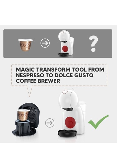 Dinosaurs Nespresso Kapsülleri Için Adaptör Dolce Gusto Crema'yı Dönüştürün 1 Adet