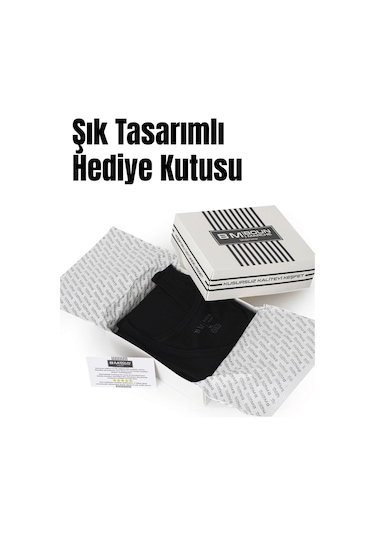 Boun Marche Erkek Atlet Premium 6'lı Kutu Penye Süprem %100 Pamuk 347 B Siyah