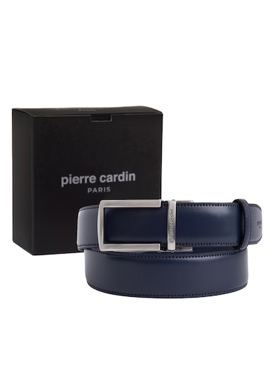 Pierre Cardin Deri Otomatik Tokalı Erkek Kemeri En 3,5 Cm Pcotm01 Lacivert