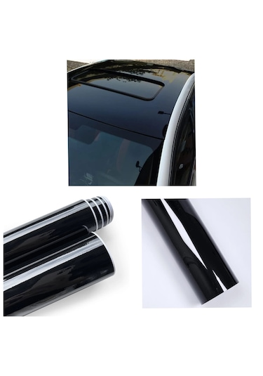 Piano Black Siyah Hava Kanallı Koruma Jelatinli 30cm X 3 Metre