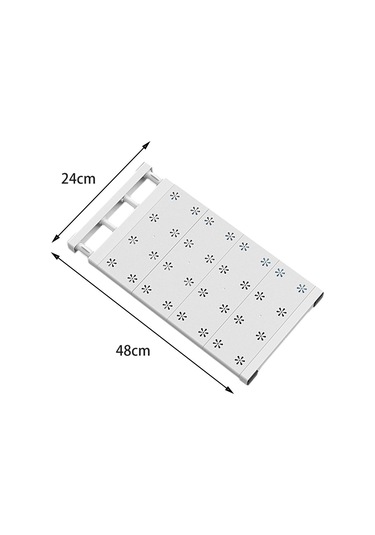Homyl Genişletilebilir Bölücü Giyim Dolap Rafı 24cmx48cm Beyaz Diğer