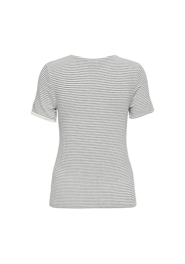 Only Bayan T Shirt 15315406 Ekru-siyah