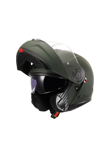 Ls2 Strobe 2 Çene Açılır Motosiklet Kaskı Mat Yeşil