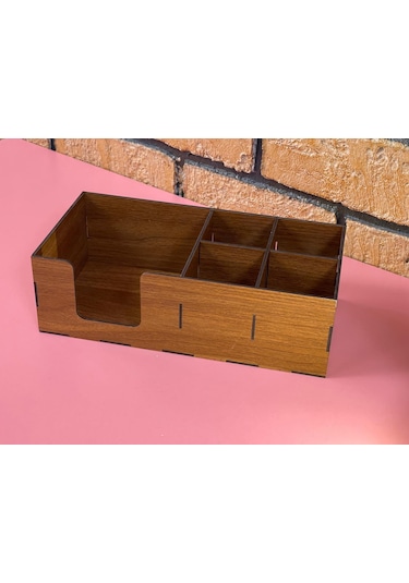 Ahşap Cafe Restoran Oteller İçin Masa Üstü Peçetelik 30x16