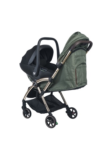 Merkür Bebe Ruby Tek Tuşla Otomatik Katlanan Kabin Boy I-size Travel Sistem Bebek Arabası Yeşil