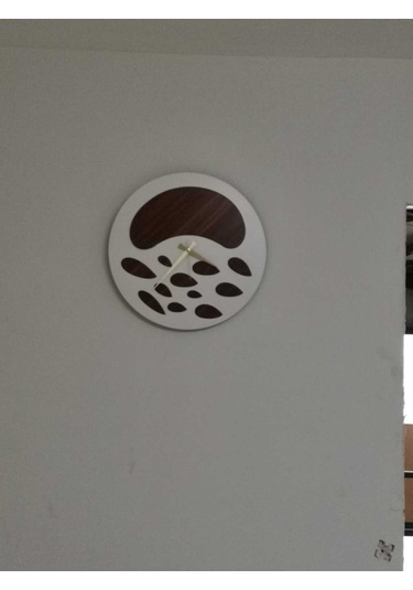 Nova Model Duvar Saati 50 X 50 Cm - Duvar Dekorasyon Ürünleri Beyaz Ceviz
