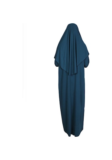Koyu Petrol Mavisi 2 Fermuarsız Namaz Elbisesi Koyu Petrol Mavi