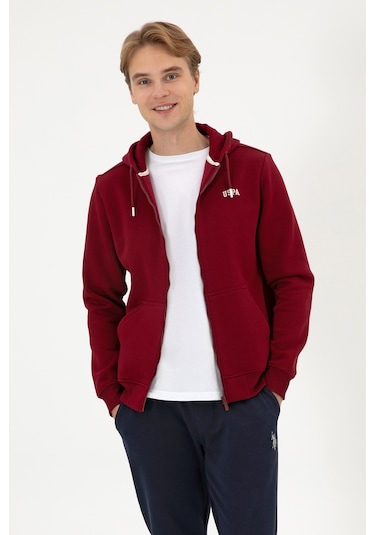 U.s. Polo Assn. Erkek Bordo Hırka Örme 50313755-vr014 Bordo