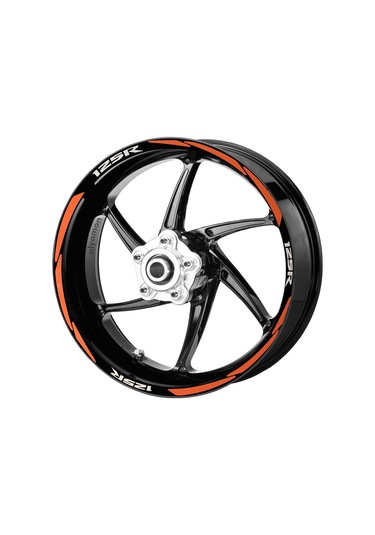 Deeb Honda Cbr125 Jant Şeridi Reflektif Turuncu Beyaz Model S