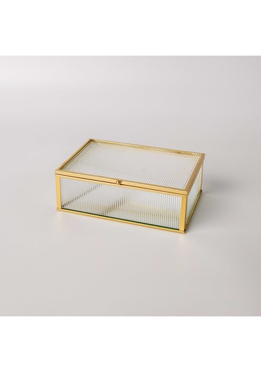 Linens Laveta 18x13x6 Cm Dekoratif Kutu Gold