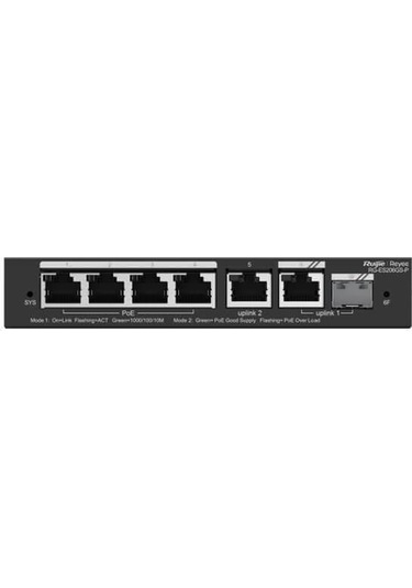 Ruijie Reyee RG-ES206GS-P 4 Port Poe 54W 1Xrj45 Uplink +1xsfp Combo Uplink Gigabit Poe Yönetilebilir Switch