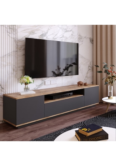 Yurudesign Future Tv Ünitesi Fr7-Aa Çam-Antrasit