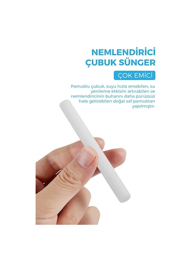Hava Nemlendirici Buhar Makinesi H2o Filtresi 10 Adet Universal - 0.8cm X 10cm