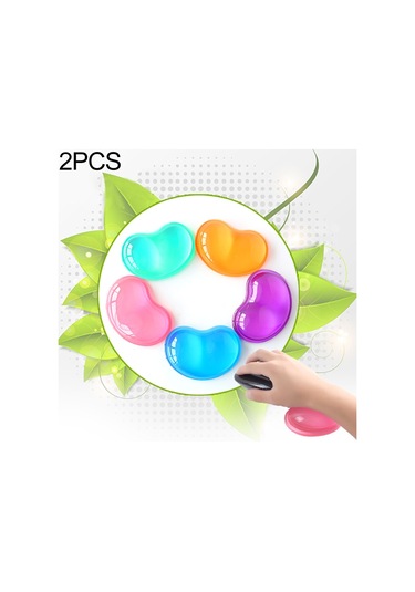 Montıan 2 Adet Şeffaf Silikon Bracer Kalp Şeklinde Fare Bilek Destekçisi, Rastgele Renk Teslimatı