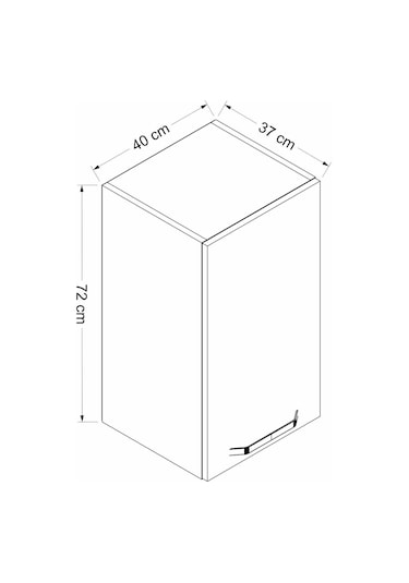 Minar Mutfak Modül Üst 1dk2r 40cm Dolap Byz Cam Mebran C Byz