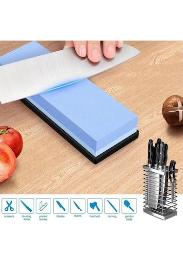 4 Parçadan Oluşan 1000/6000 Bambu Tabanlı Balta Satır Makas Bıçak Bileme Seti