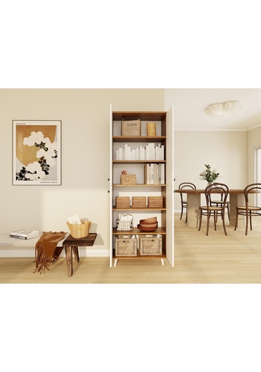 Vadi Çok Amaçlı Amalfi - Beyaz Renk Dolap Beyaz - Ceviz