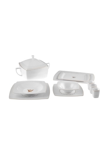 Karaca  Fine Pearl Ayra 62 Parça 12 Kişilik Yemek Takımı