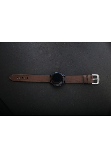 Hakiki Deri 20mm Akıllı Pimli Saat Kordonu Kahverengi
