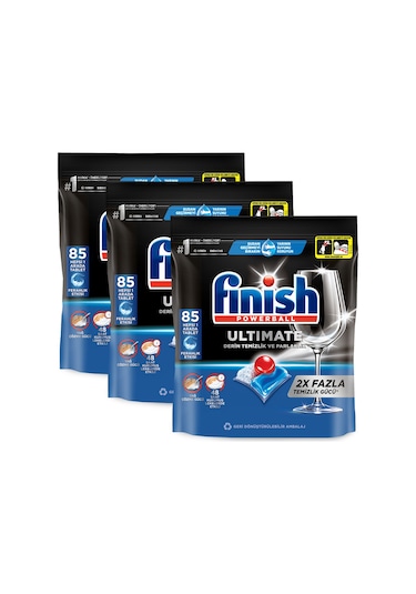 Finish Quantum Ultimate Bulaşık Makinesi Deterjanı 3 x 85 Tablet